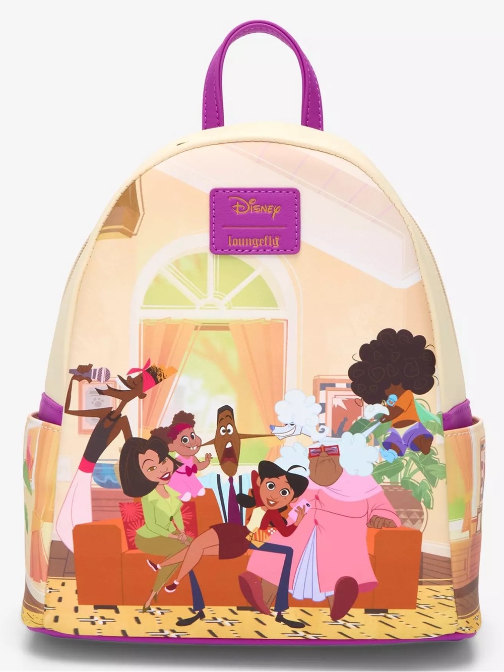 Loungefly Disney The Proud Family Mini Backpack in Cream & Purple